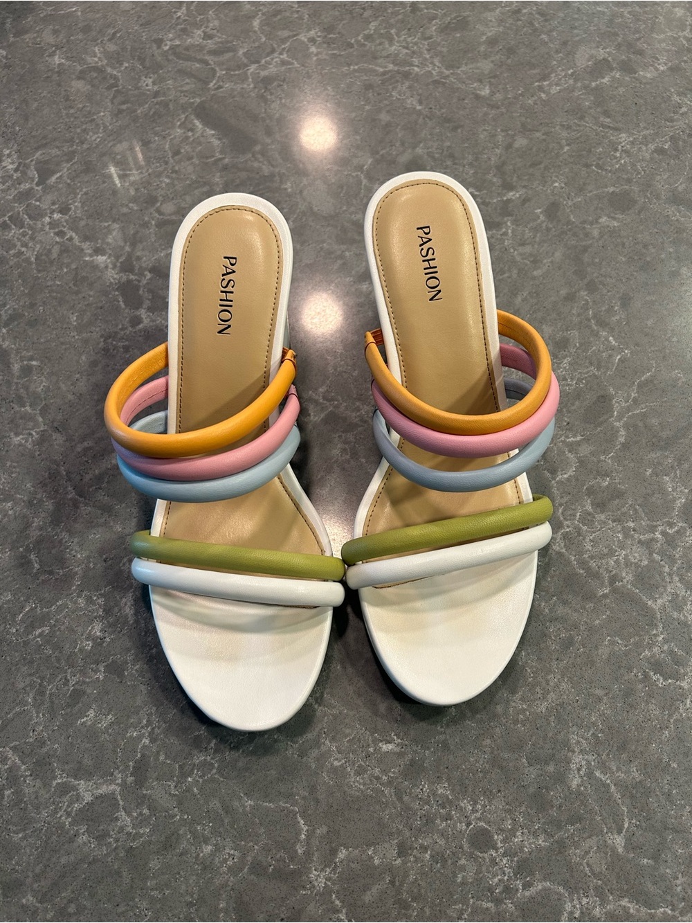 Pashion Footwear Multicolor Rope Slides